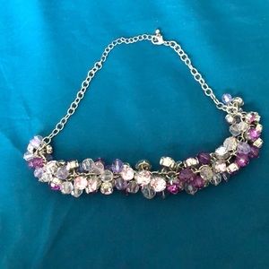 Purple choker necklace